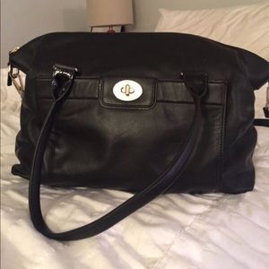 Kate Spade black leather satchel